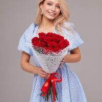 Букет_15 роз 70 см VIP Premium Букет_15 роз 70 см VIP Premium