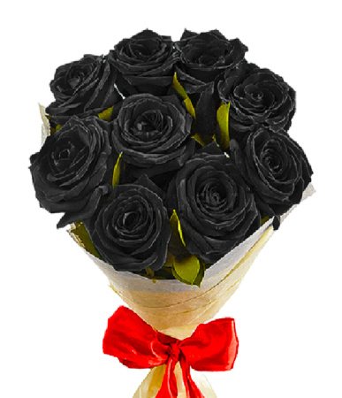 Букет_9 черных роз